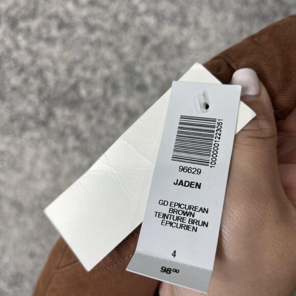 Sun-deh Pants Womens 4 Brown Jaden Epicurean Organic Cotton Straight Leg Casual - Picture 7 of 9